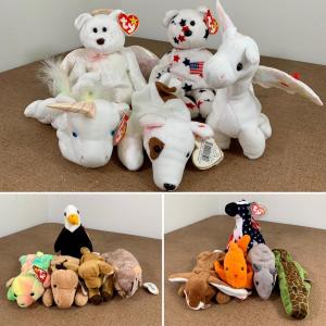 Photo of LOT 16 Y: Beanie Babies Collection: Goldie the Goldfish, Baldy the Eagle, Glory 
