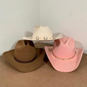 Photo of LOT 6 Y: Western Hat Collection: Resistol Size 7 1/4, Eddy Bros. Size Medium, & 