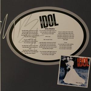 Photo of Billy Idol White Wedding signed lyric collage
