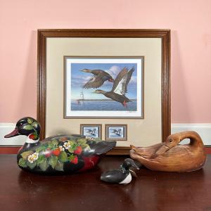 Photo of LOT 65D: 1993 Connecticut State Duck Stamp Print Tom Hirata With 2 Stamps & More