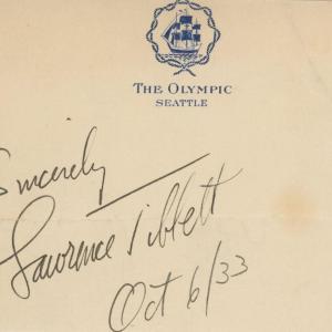 Photo of Lawrence Tibbett signature cut