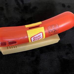 Photo of 1990 Vintage Oscar Mayer Weiner Mobile Bank Piggy Coin Rolling Clean - NICE