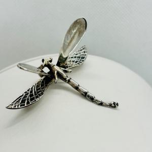 Photo of LOT: 141: Vintage Sterling Silver (925) Dragon Fly Pendant/Brooch Tw11g