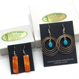 Photo of LOT 84: Two Pair Hand Crafted Native American Earrings - (New in Box)