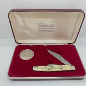 Photo of LOT 93: Snap-on Limited Edition 60th Anniversary Commemorative Knife and Coin in