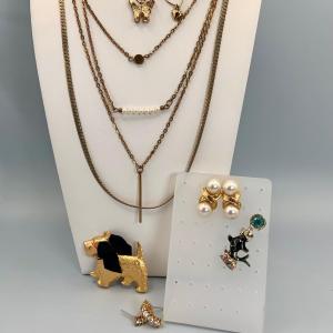 Photo of LOT38:: Goldtone Fashion Jewlery Necklaces, Earrings, and Pins