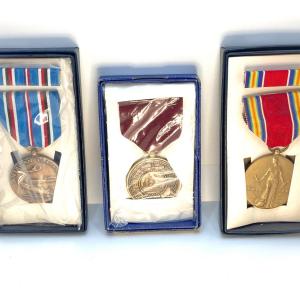 Photo of LOT 180: Three Military Service Medals in Boxes