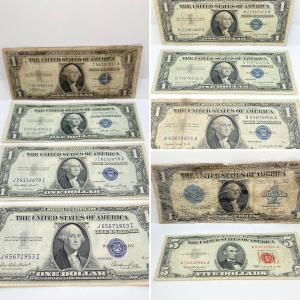 Photo of LOT 185: Vintage Paper Currency Collection - Silver Certificates and More
