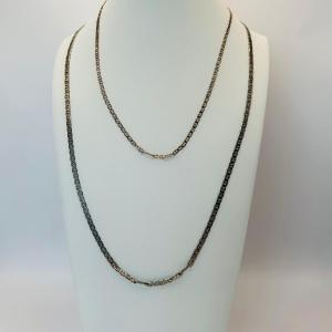 Photo of LOT 7: Two Sterling Silver Chains - 16" Length & 24" Length