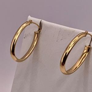 Photo of LOT:164: 14k Gold Pierced Hoop Earrings 1.2g