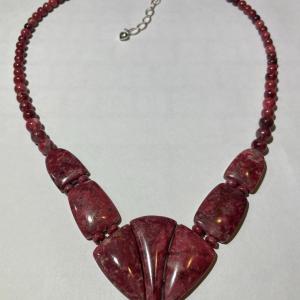 Photo of Jay King (DTR) Sterling Silver New Never Used Fashion Red Rhodonite Bead 19"-23"
