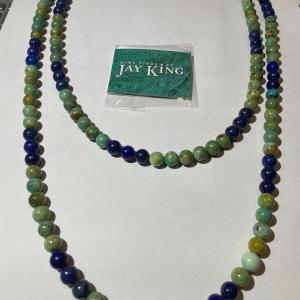 Photo of Jay King (DTR) Sterling Silver New Never Used Fashion Turquoise & Lapis Bead 48"