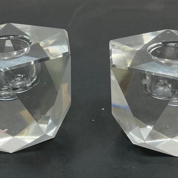 Photo of Twin Crystal Glass Candle Holder