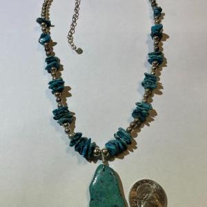 Photo of New Never Used Southwest Style Turquoise Bead 16"-18" Adjustable Necklace Preown