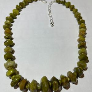 Photo of Jay King (DTR) Sterling Silver New Never Used Olive Green Color Bead 18"-20" Adj