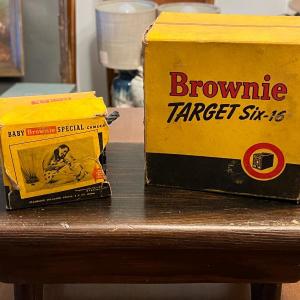 Photo of Vintage Cameras- Kodak Brownie Target Six-16 and Baby Brownie Special