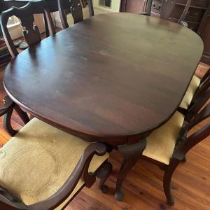 Photo of ANTIQUE DINING TABLE 6 CHAIRS