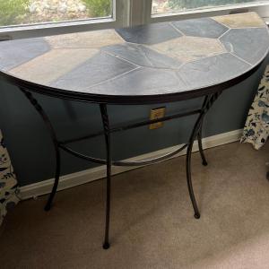 Photo of 3 Pc. Slate Top Wrought Iron Table Set