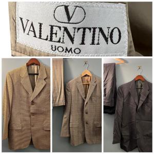 Photo of Designer Valentino Lot - 2 Full Suits, 1 Suit Jacket