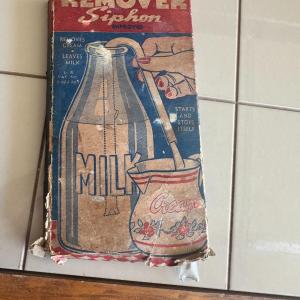 Photo of 1940’s Magic Cream Remover Siphon from Milk- Great Antique Deco