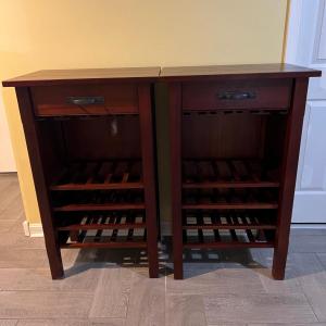 Photo of 2 Wooden Wine Rack Tables