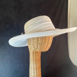 Photo of White Wide Brim Hat with Bow