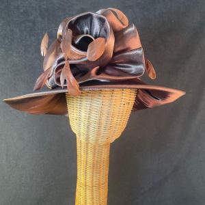 Photo of Brown Satin Bow Hat