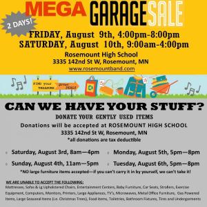 Photo of 21st Annual Rosemount High School Band MEGA Garage Sale