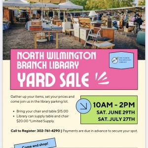 Photo of North Wilmington Branch Library yard sale