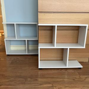 Photo of 2 Bookshelves 2 Tier S Shape Bookcase Display Shelf