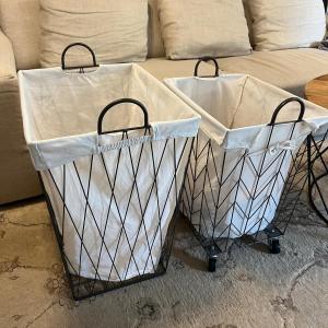Photo of 2 Iron Laundry Storage Baskets
