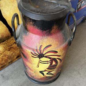 Photo of Lot 46: Hand Painted Milk Tin