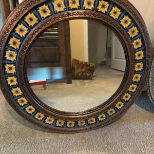 Photo of Lot 34: Large Round Decorative Mirror