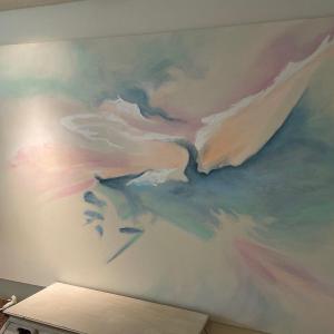 Photo of Almost 8’ long pastel painting on canvas