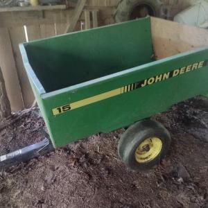 Photo of John Deere Garden Pull Wagon with Manual Dump Feature