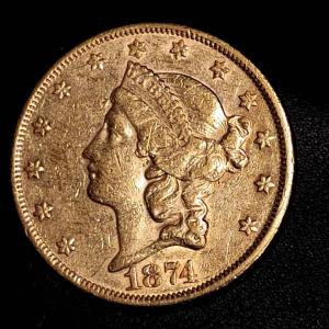 Photo of 1874 20$ Liberty US COIN GOLD PIECE