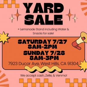 Photo of West Hills Yard Sale Saturday 7/27 & Sunday 7/28 with Lemonade Stand!!