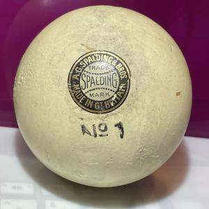 Photo of Vintage Spalding #1 Made in Great Britain Ball 3" Diameter in Good Preowned Cond