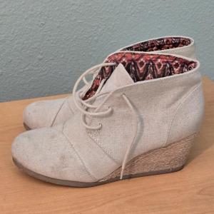 Photo of Linen Wedge Shoes